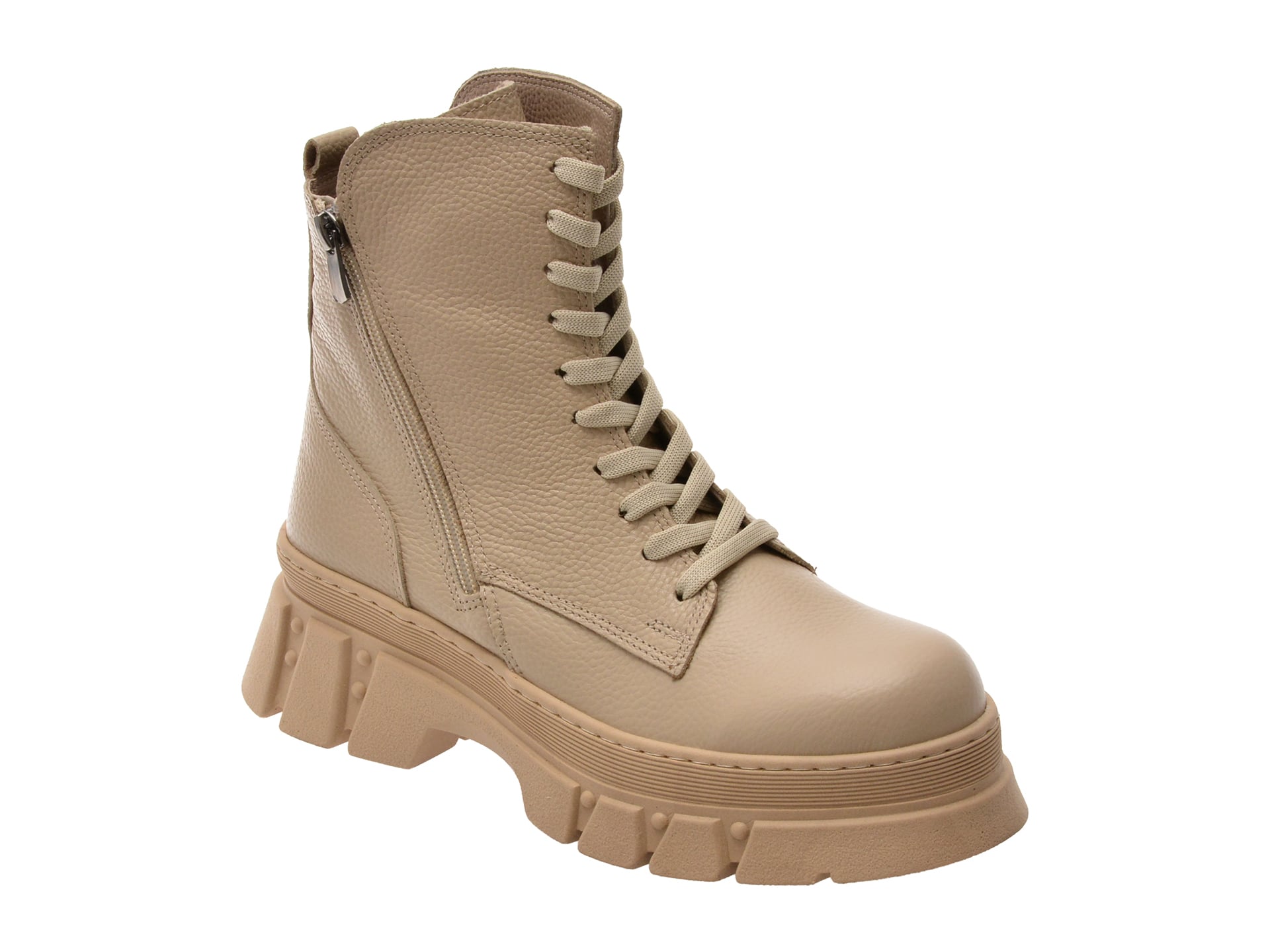 Ghete GRYXX nude, 091T113, din piele naturala