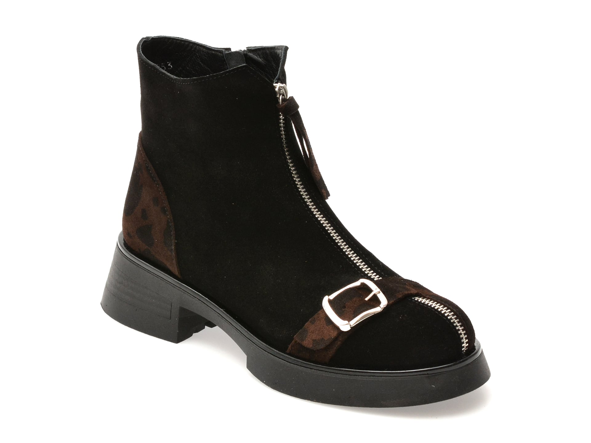 Ghete IMAGE negre, 4770050, din piele intoarsa