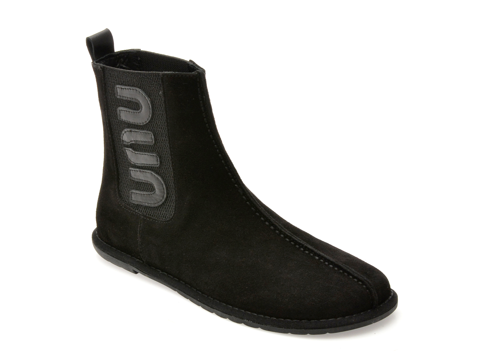 Ghete IMAGE negre, 5731252, din piele intoarsa