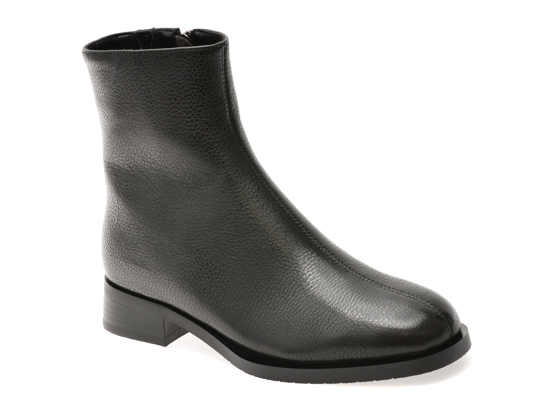 Ghete IMAGE negre, EB883, din piele naturala
