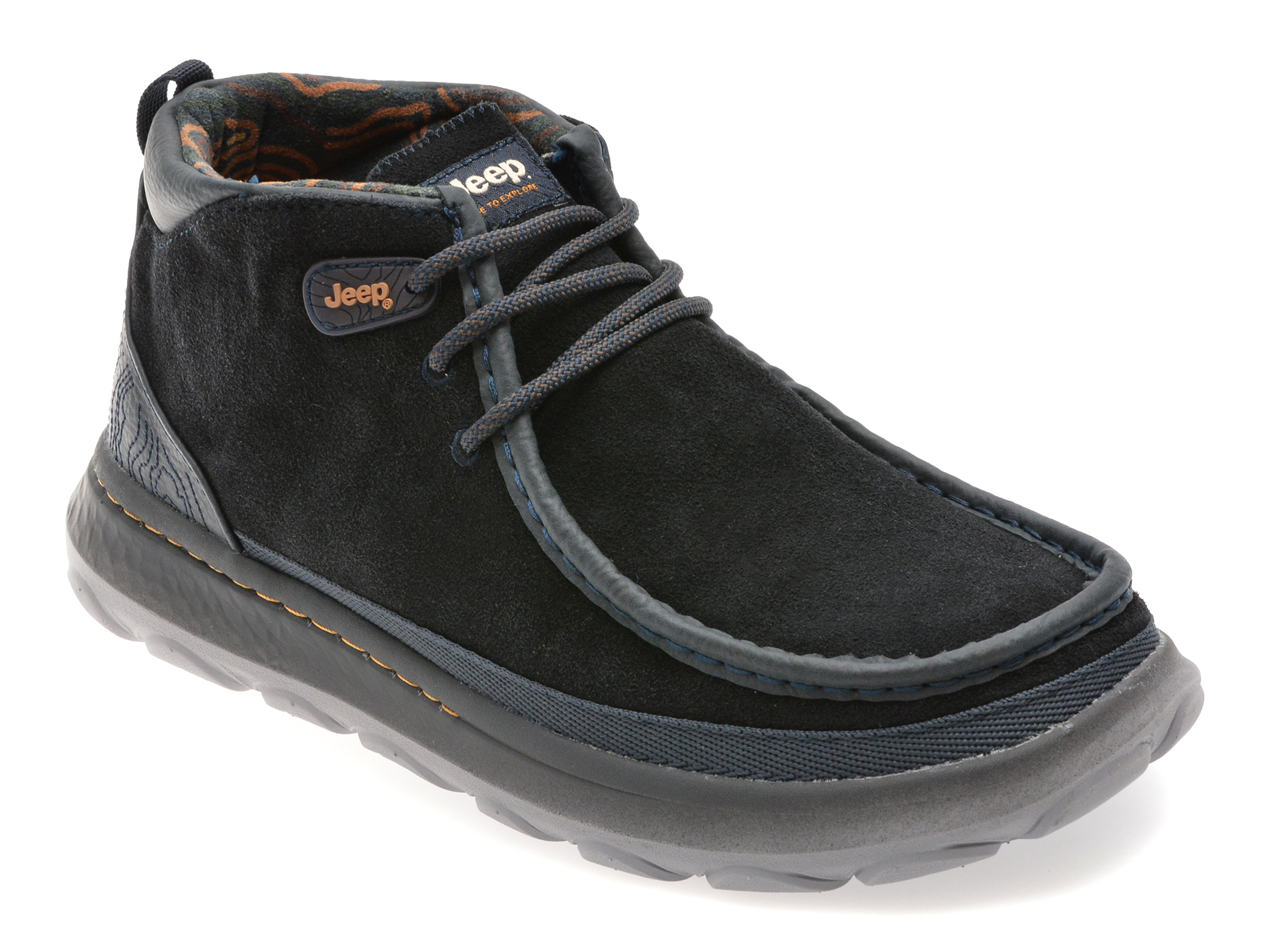 Ghete JEEP bleumarin, M52041A, din piele intoarsa