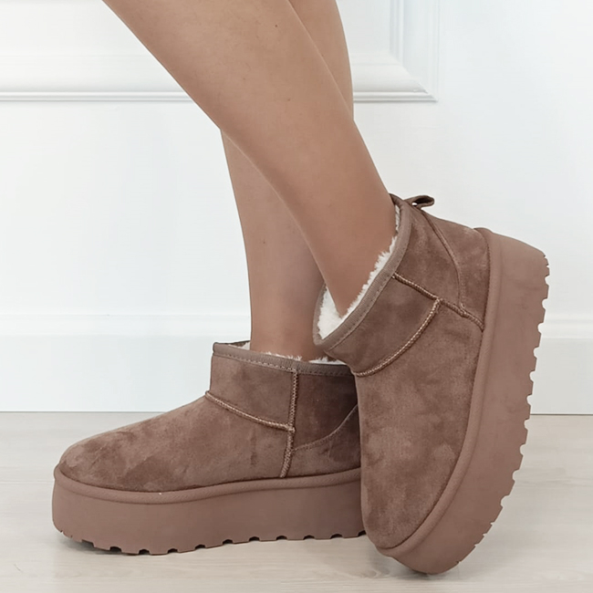 Ghete maro imblanite cu talpa groasa LT33-43 112