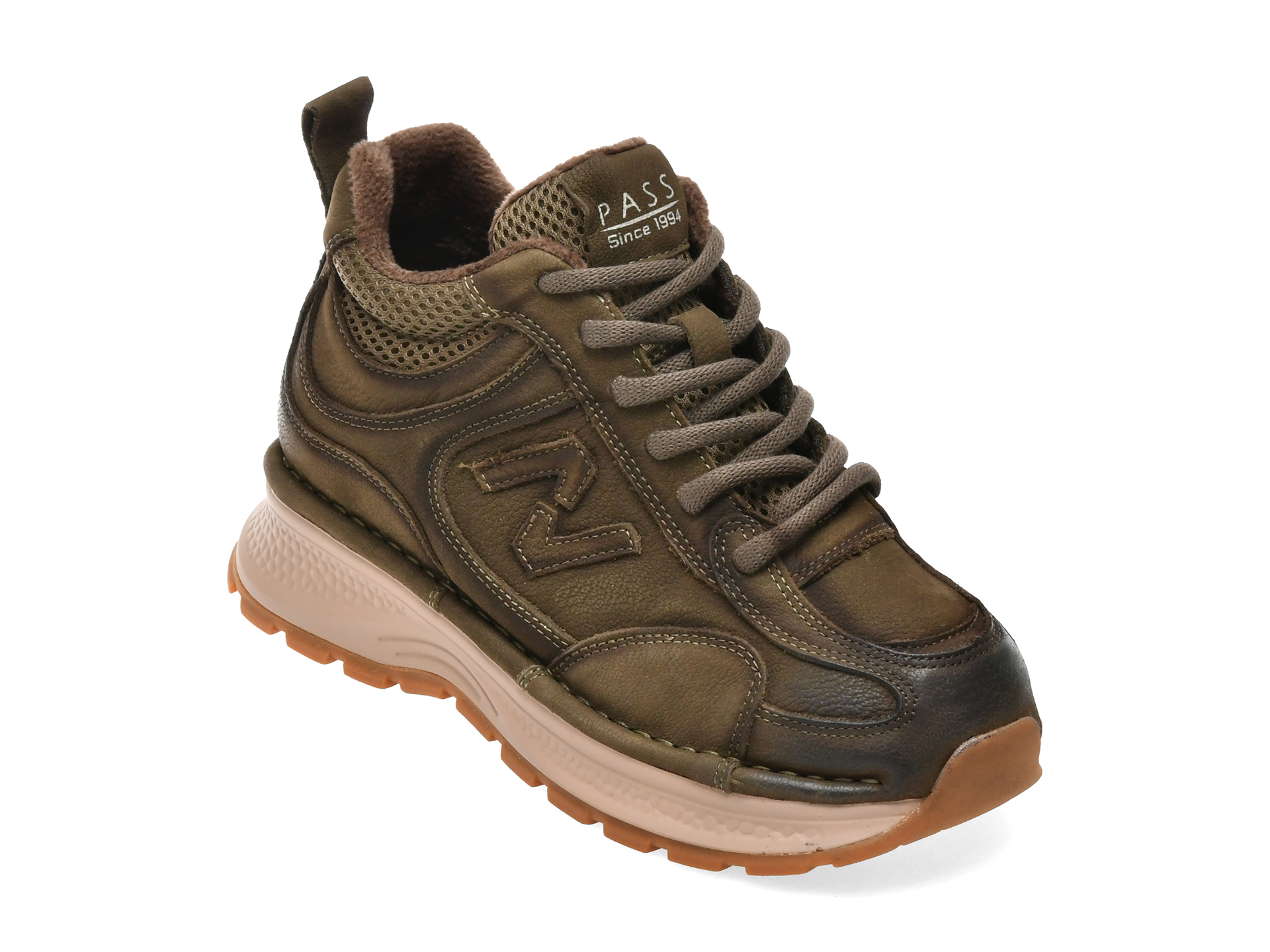 Ghete PASS COLLECTION kaki, WM90009, din nabuc