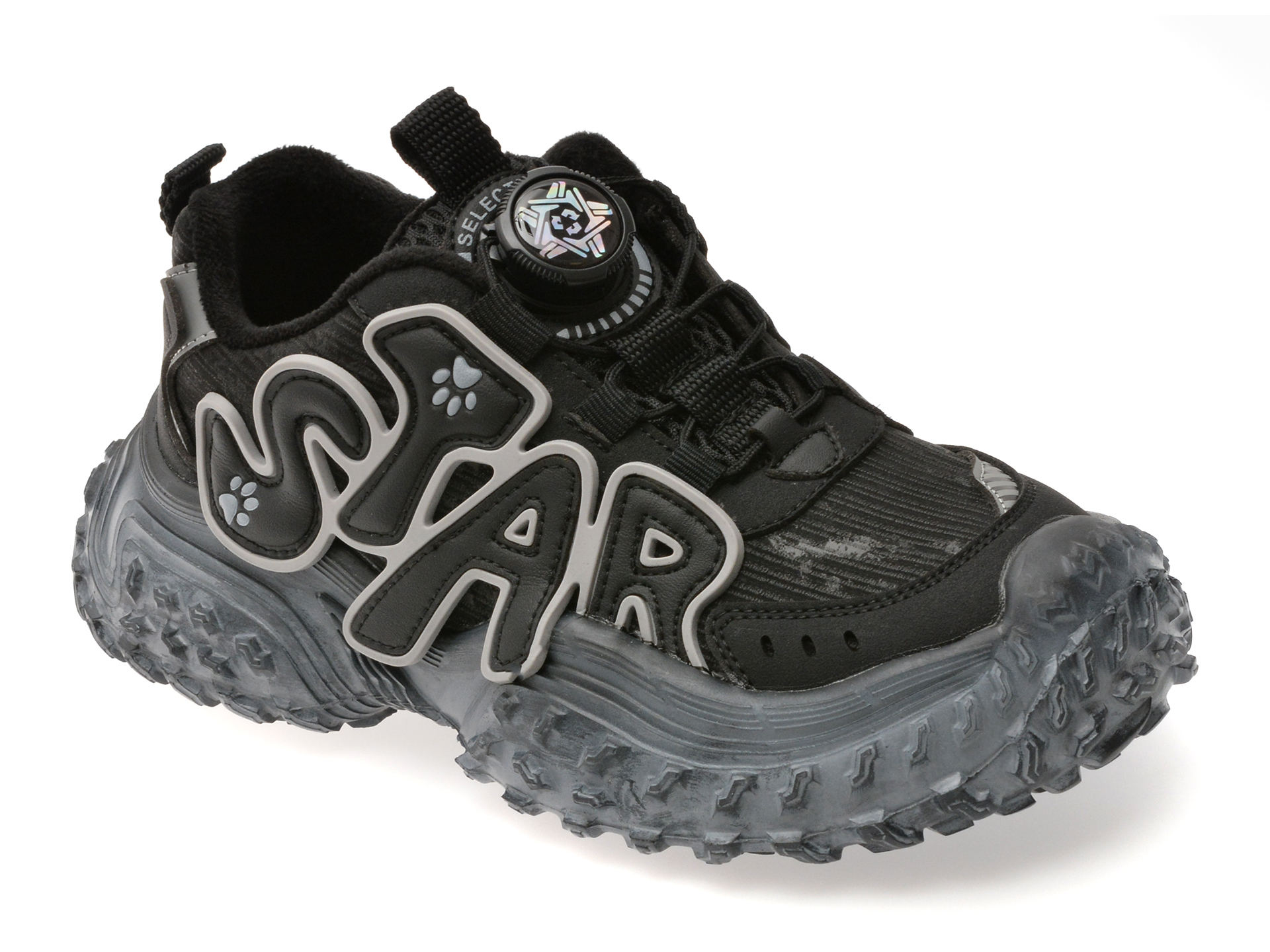 Ghete SELECTION KIDS negre, 532201, din piele ecologica