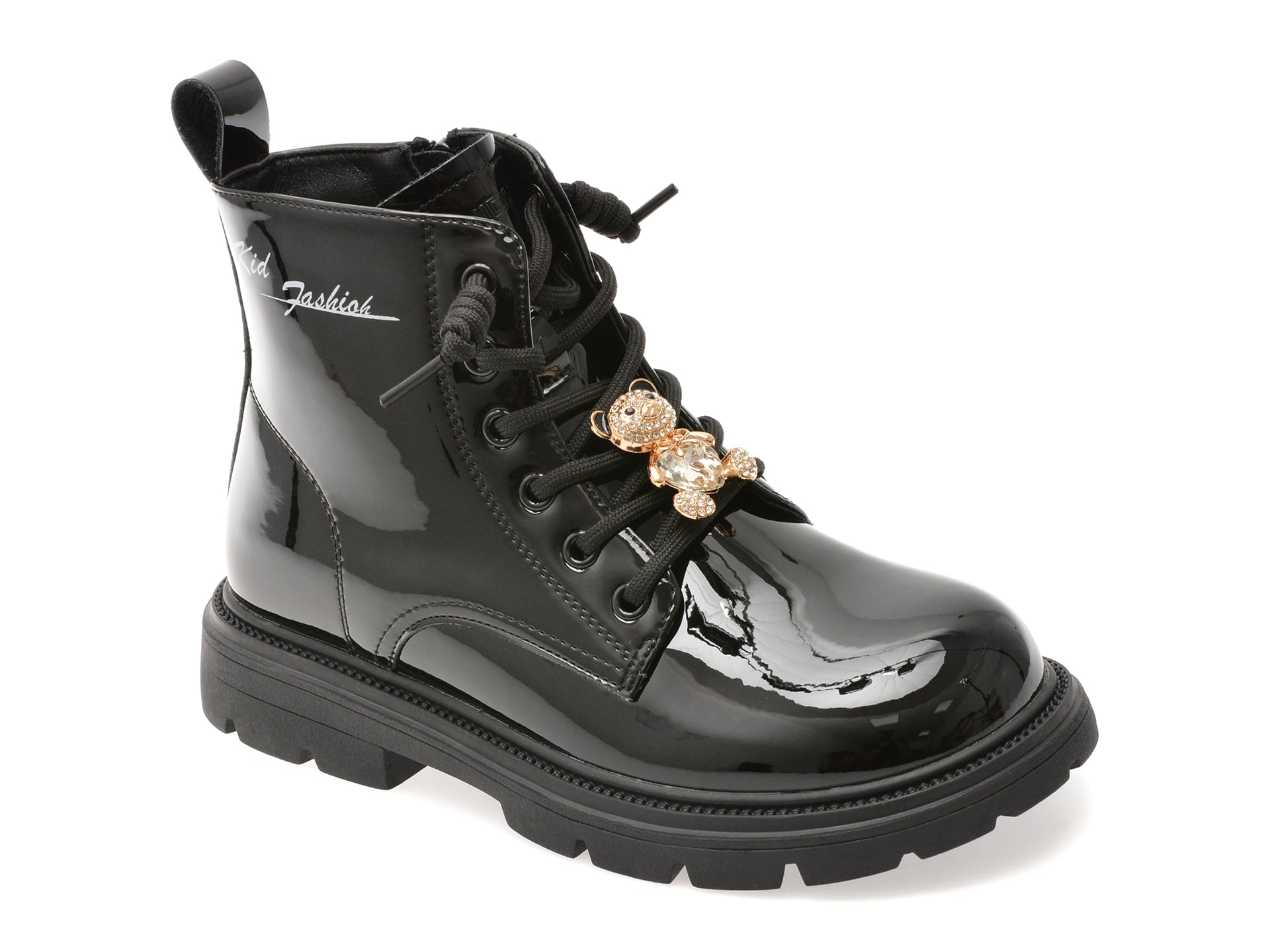 Ghete SELECTION KIDS negre, 532207, din piele naturala