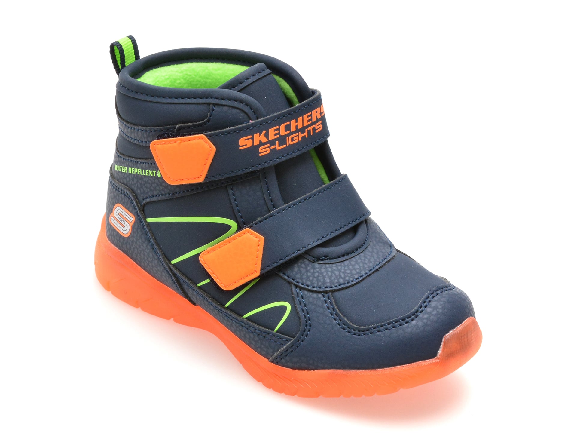 Ghete SKECHERS bleumarin, ILLUMI-BRIGHTS, din piele ecologica