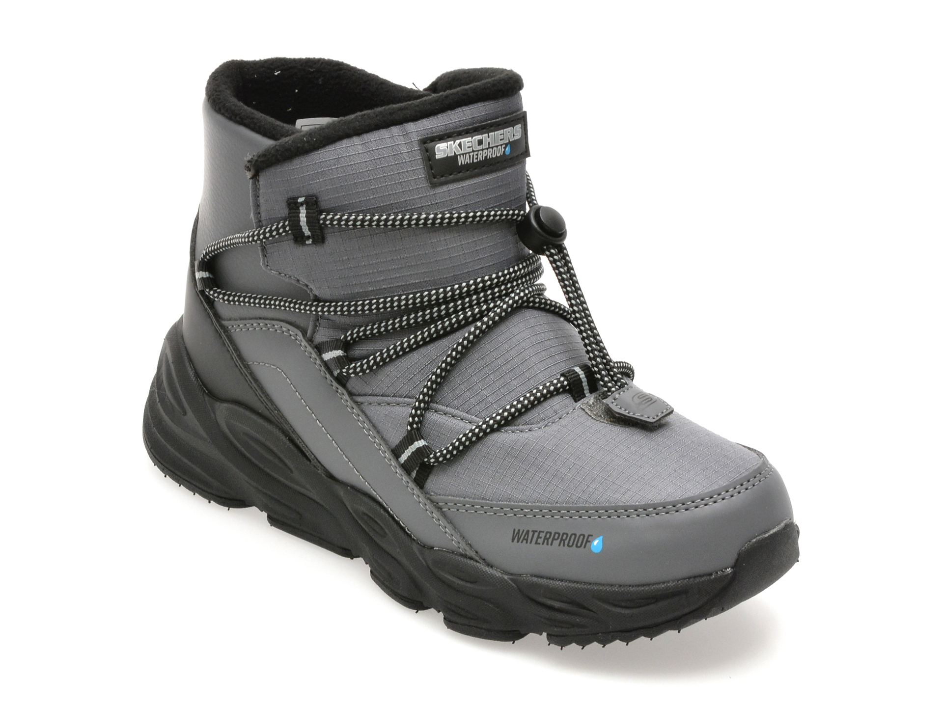 Ghete SKECHERS gri, TURBO TREAD, din material textil