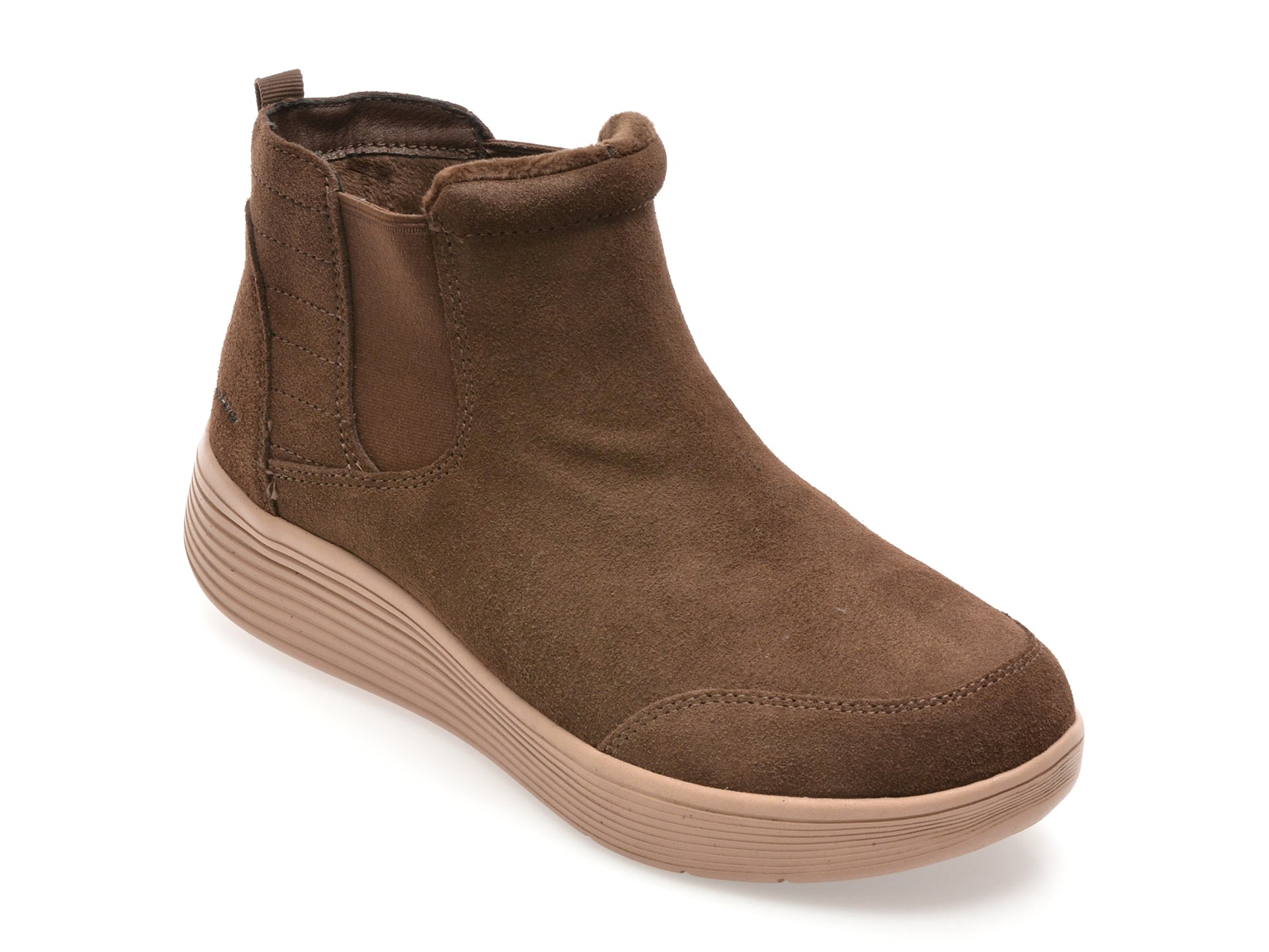 Ghete SKECHERS maro, ARCH FIT LAGUNA, din piele intoarsa