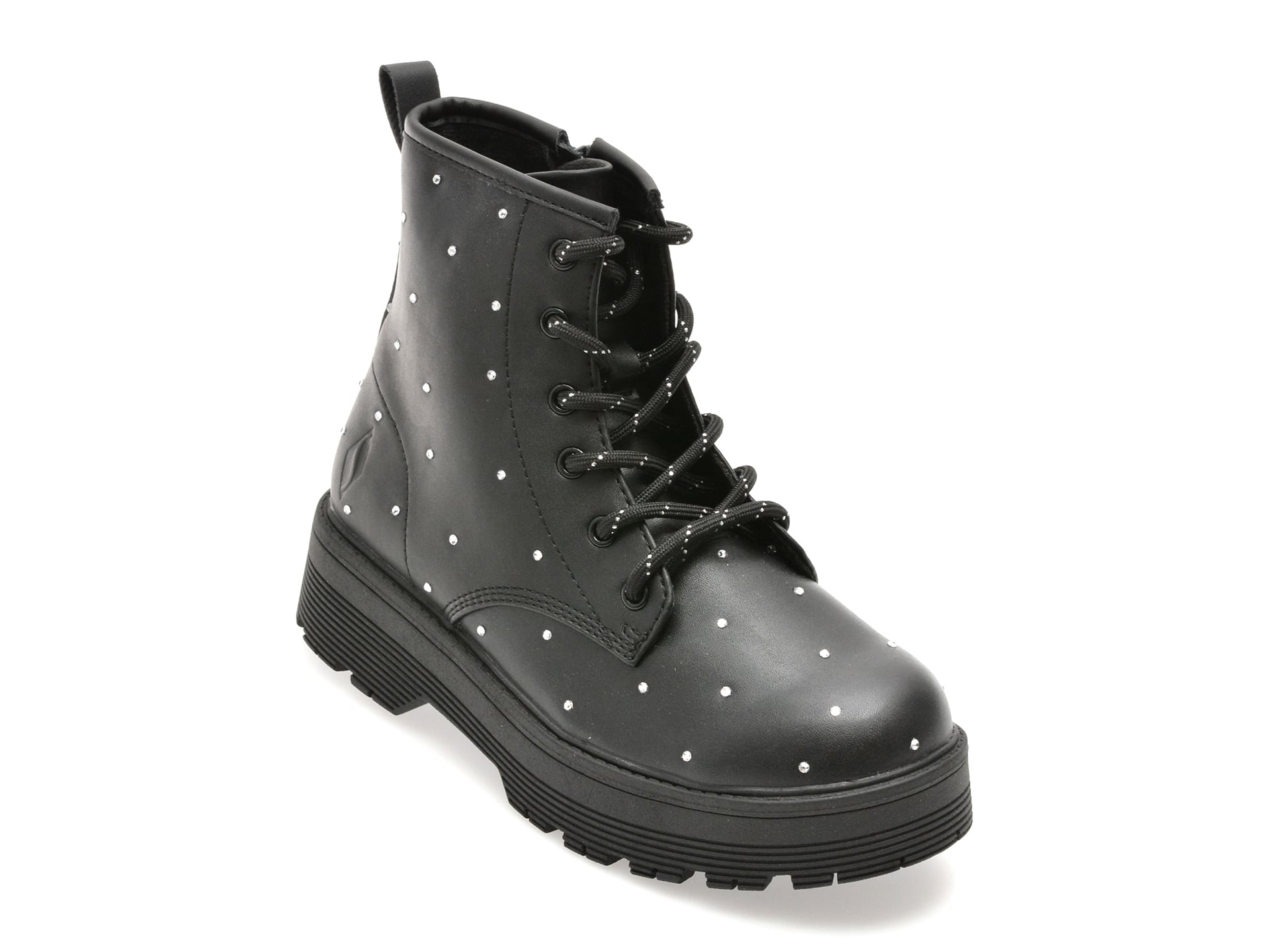 Ghete SKECHERS negre, GRAVLEN HI, din piele ecologica