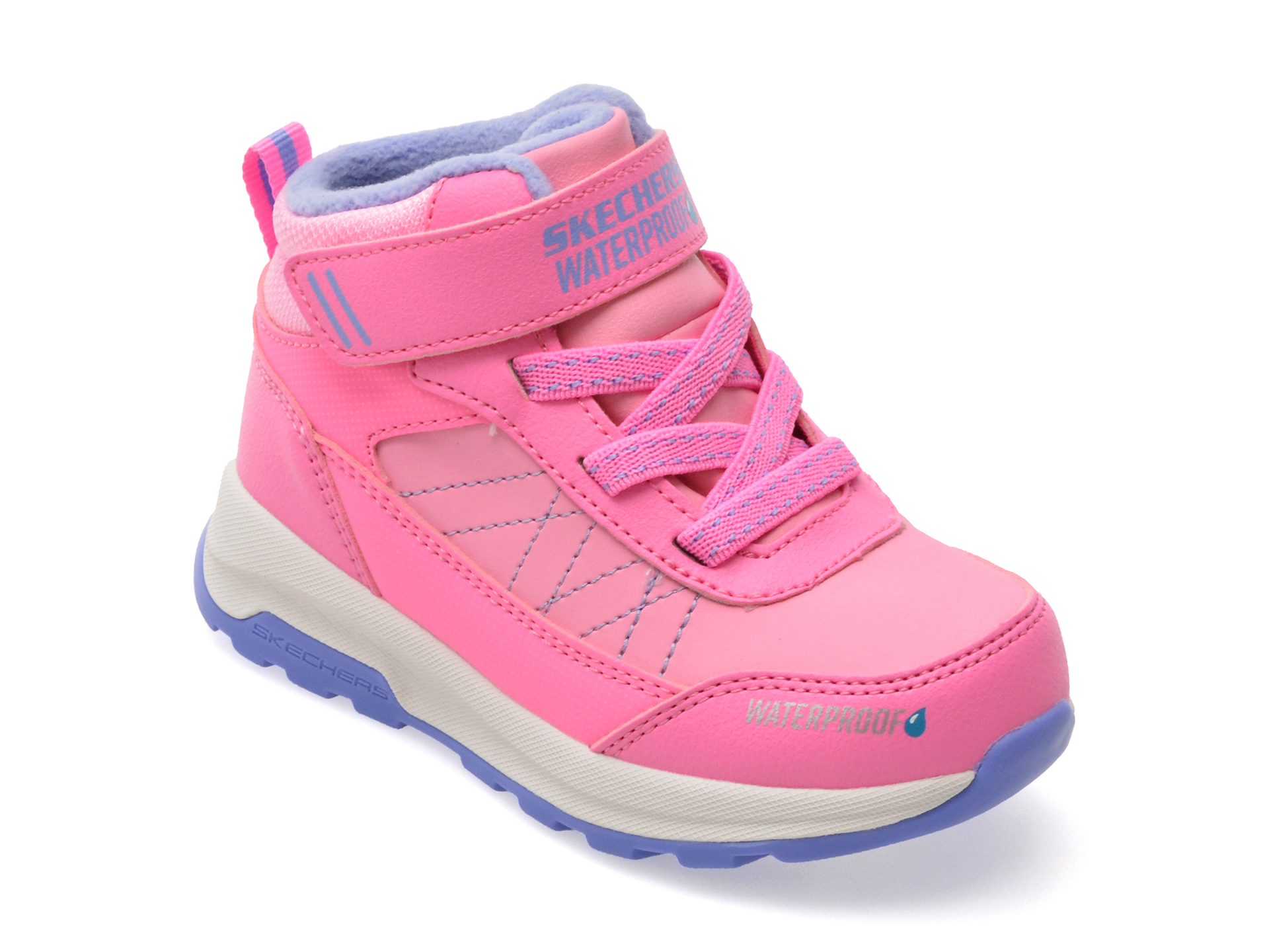 Ghete SKECHERS roz, STORM BLAZER, din piele ecologica
