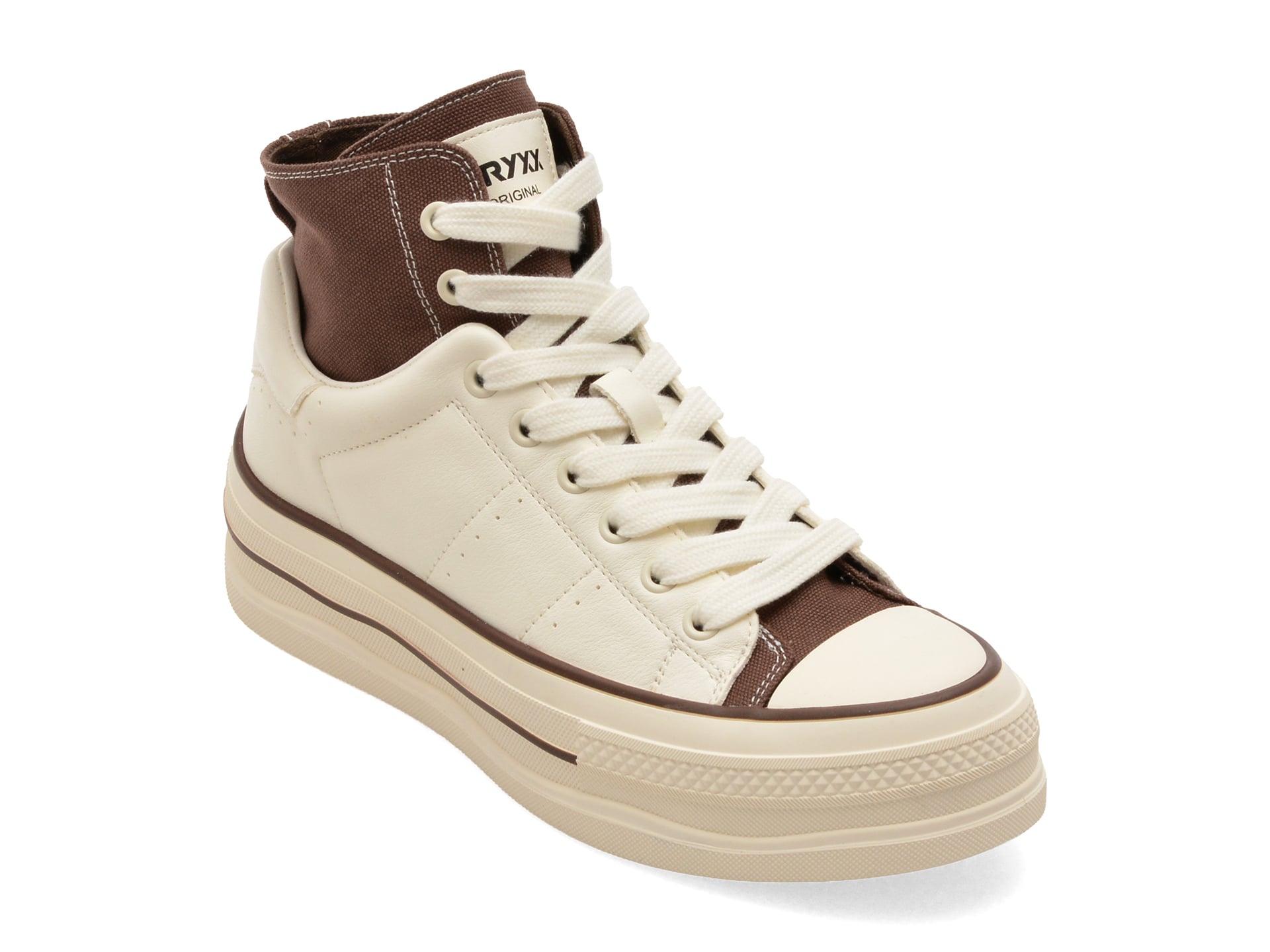 Ghete sport GRYXX albe, 5719, din piele naturala