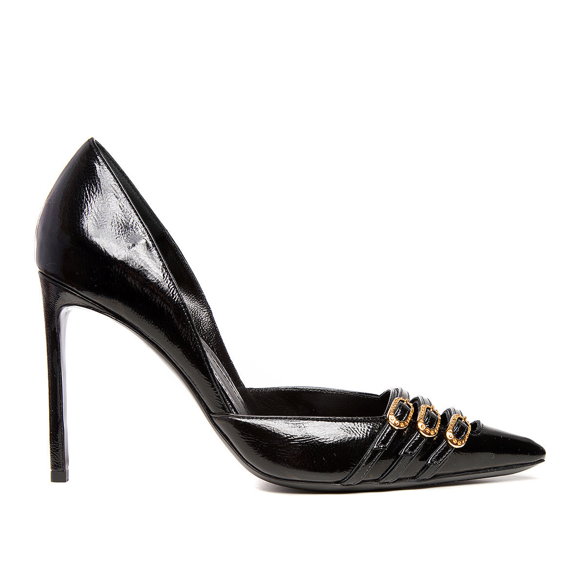Gina Stiletto Piele Lacuita, Negru - Premium Collection - 37 / 10 cm