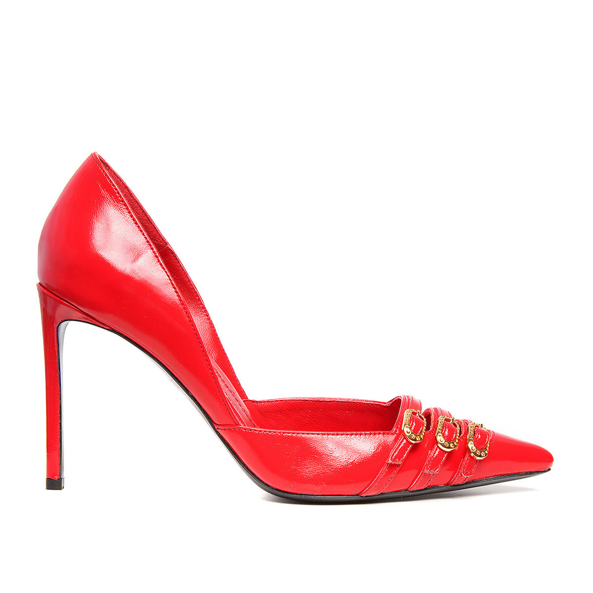 Gina Stiletto Piele Lacuita, Rosii - Premium Collection - 39 / 10 cm
