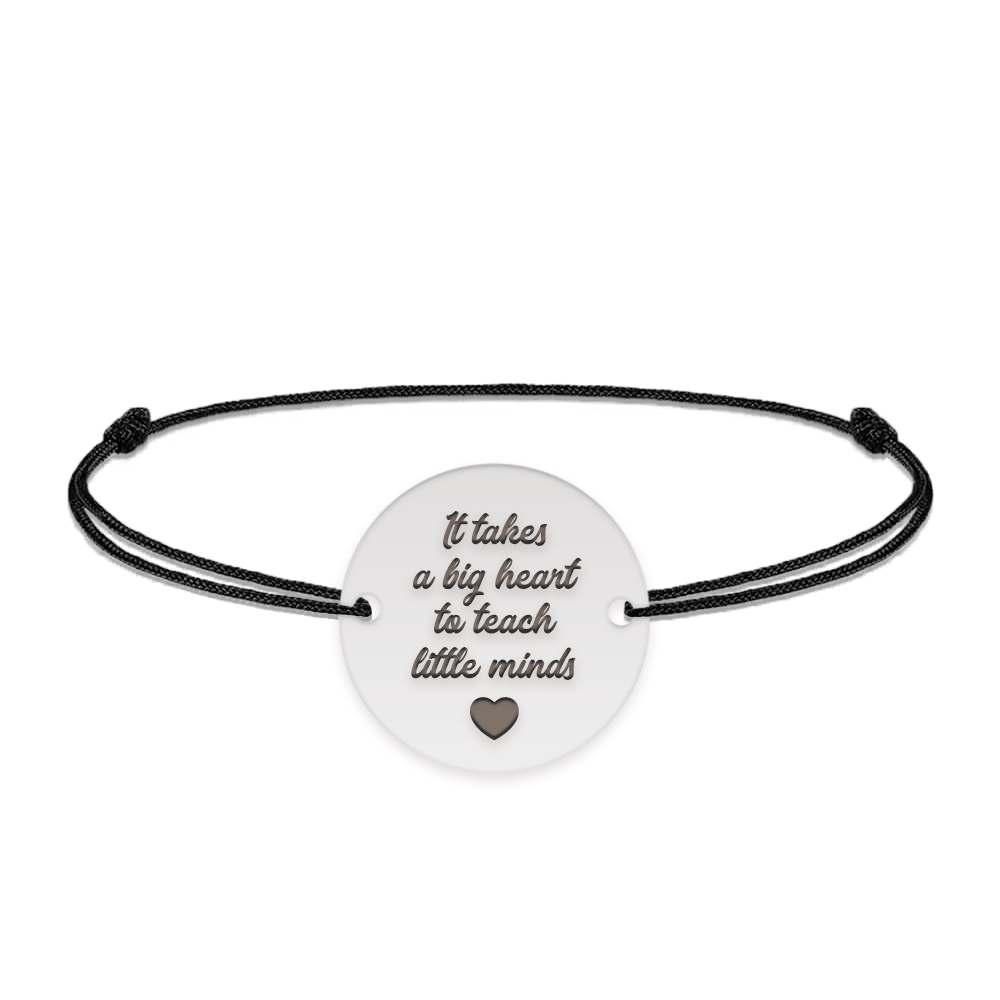 Graduatio - Bratara personalizata snur profesoara/invatatoare din argint 925