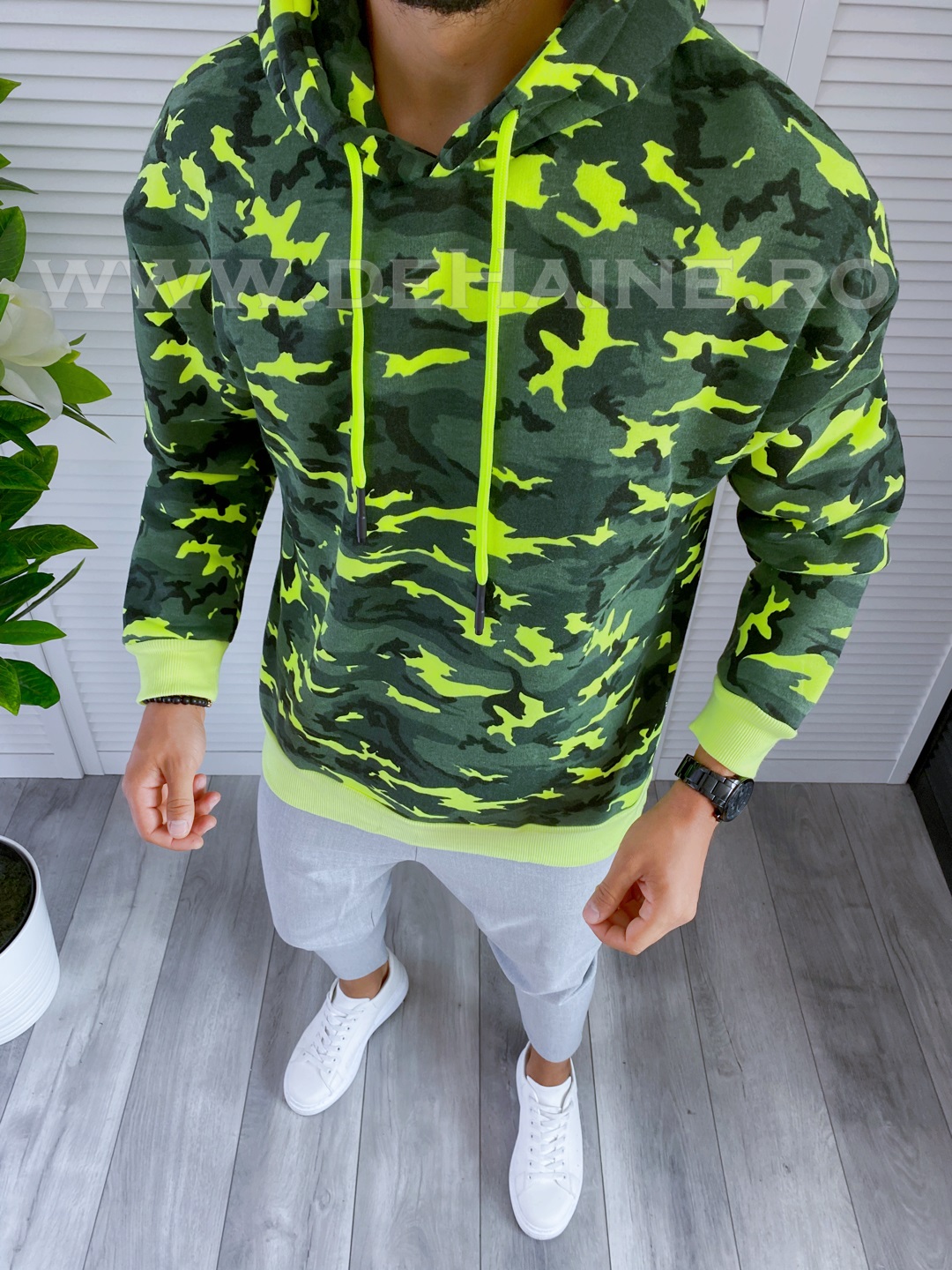 Hanorac barbati oversize verde K348 S2-4