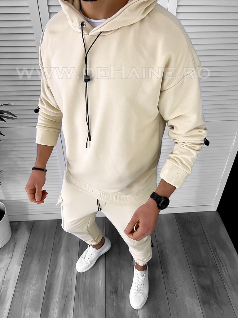 Hanorac barbati slim fit bej K020 17-1.3