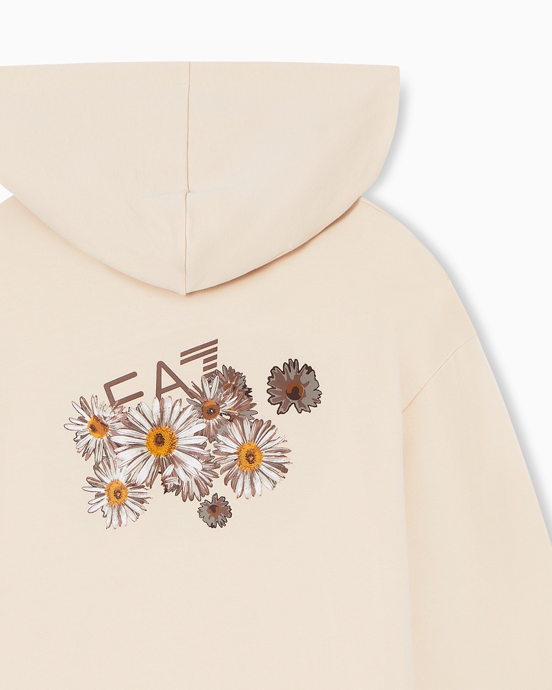 Hanorac EA7 TRAIN GRAPHICS SERIES GIRL HOODIE RN FLOWER - poza 3