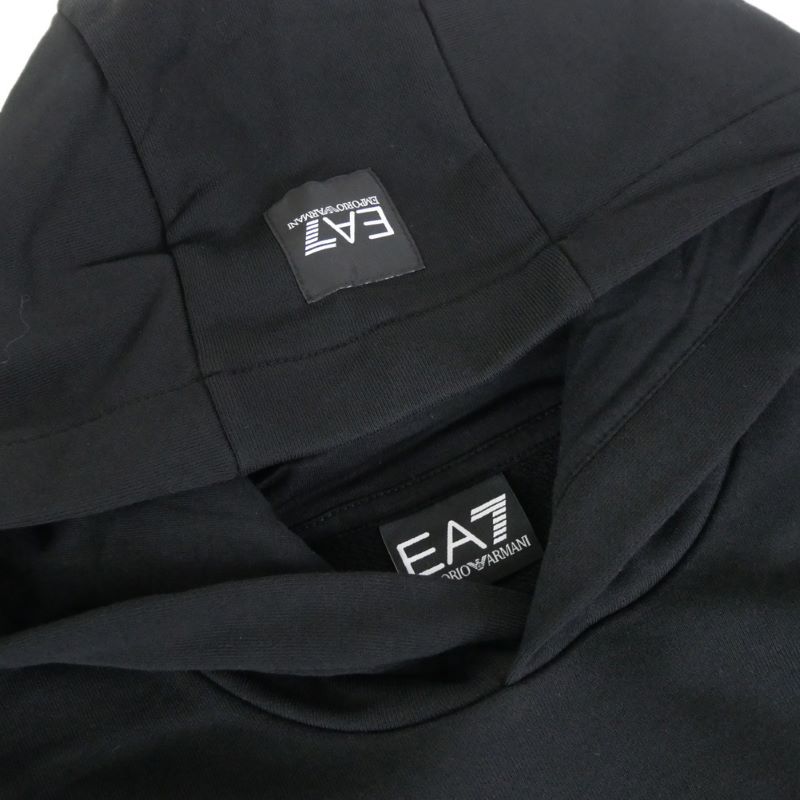 Hanorac EA7 TRAIN LOGO SERIES M HOODIE RN COFT WRITINGS - poza 3