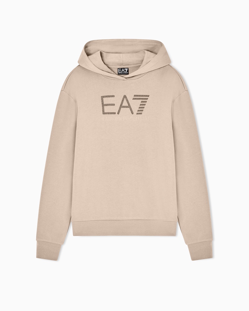 Hanorac EA7 TRAIN LOGO SERIES W HOODIE RN FANCY STRASS - poza 3