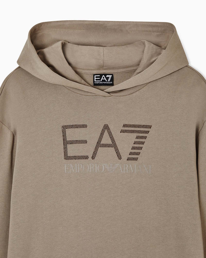 Hanorac EA7 TRAIN LOGO SERIES W HOODIE RN FANCY STRASS - poza 5