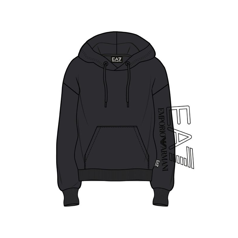 Hanorac EA7 U EMBROIDERY HOODIE RN COFT - poza 1