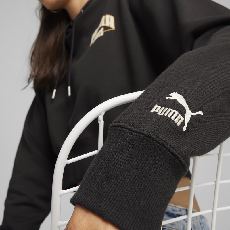 Hanorac Puma TEAM Cropped Hoodie - poza 4