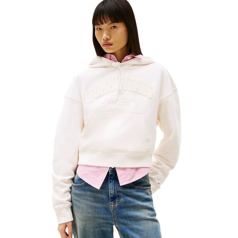 Hanorac Tommy Hilfiger TJW BOXY CRP GMD VARSITY HOODIE - poza 1
