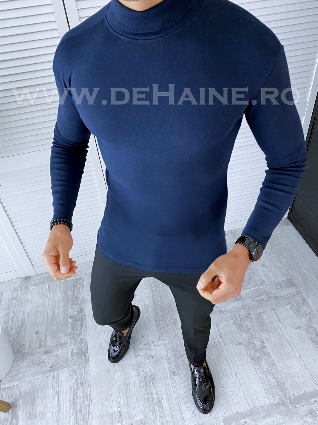 Helanca barbati slim fit bleumarin A8089 Y18