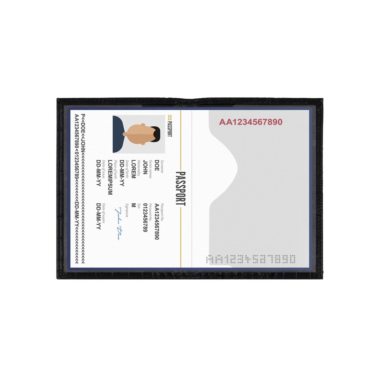 Husa pasaport unisex, Jonquil PT1288, Bordo - poza 4