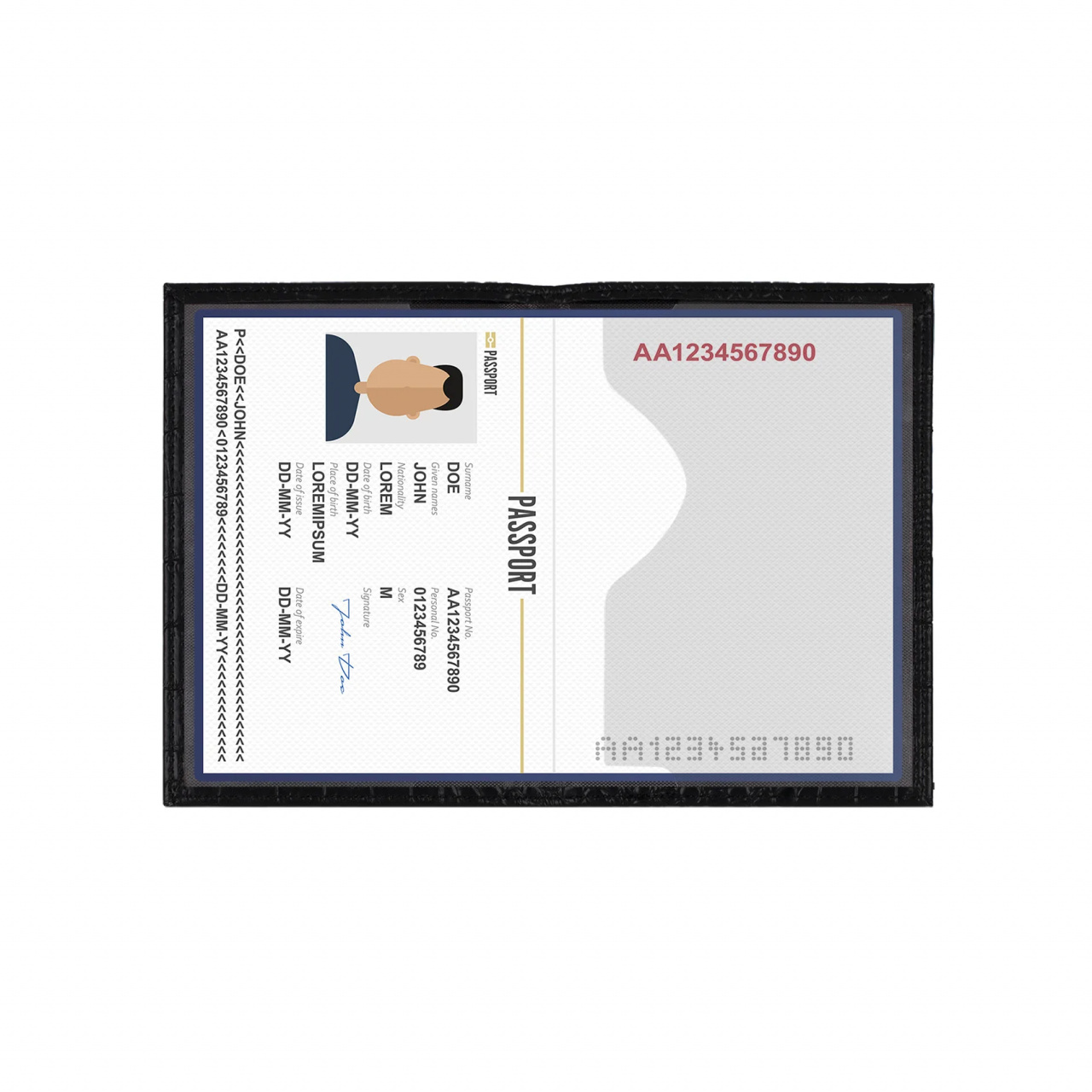 Husa pasaport unisex, Jonquil PT1293, Albastru - poza 4