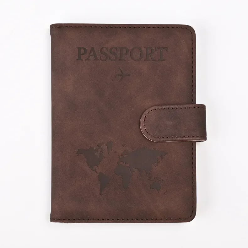 Husa pasaport unisex, Kaida PT1302, Maro inchis - poza 1