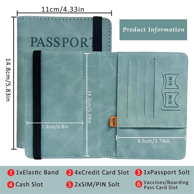 Husa pasaport unisex, Lorelei PT1304, Gri - poza 3