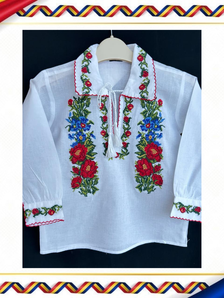 Ie tradițională băieți TM724 - motive florale - - 14