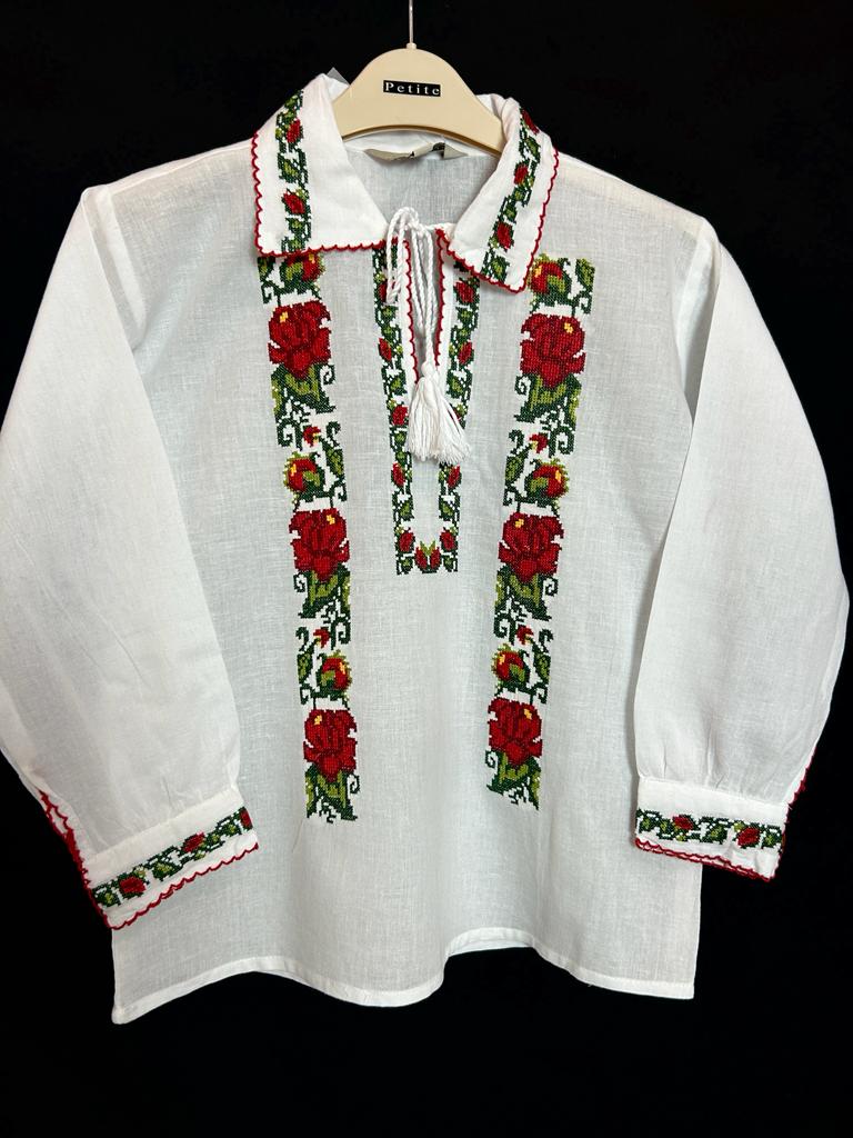 Ie tradițională băieți TM728 - motive florale - - 12