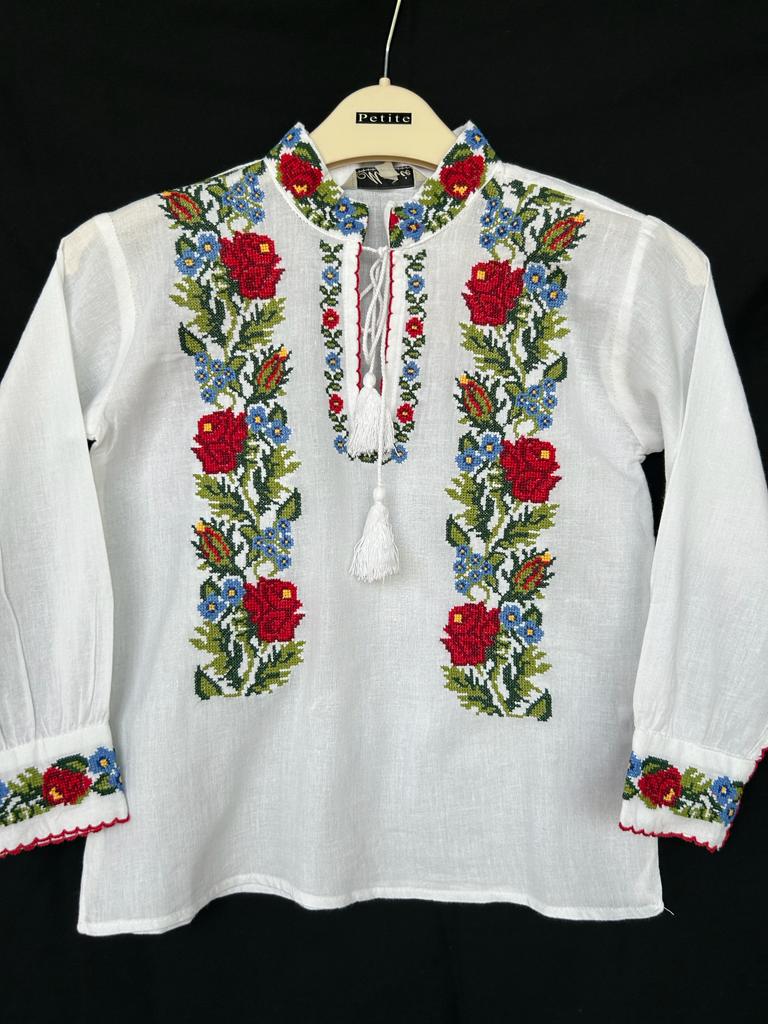 Ie tradițională băieți TM752 - motive florale - 14