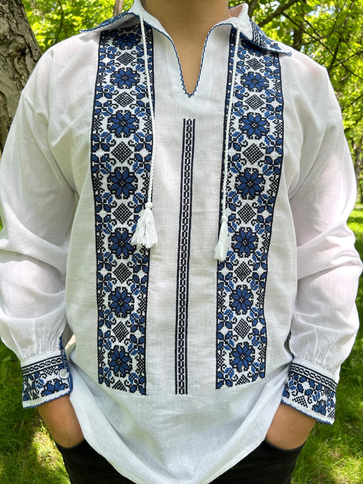 Ie tradițională bărbați TM1079 *nuanțe de albastru* - XXL