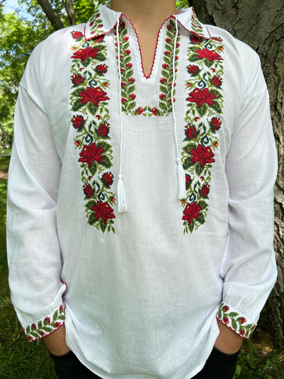 Ie tradițională bărbați TM1171 motive florale - XL