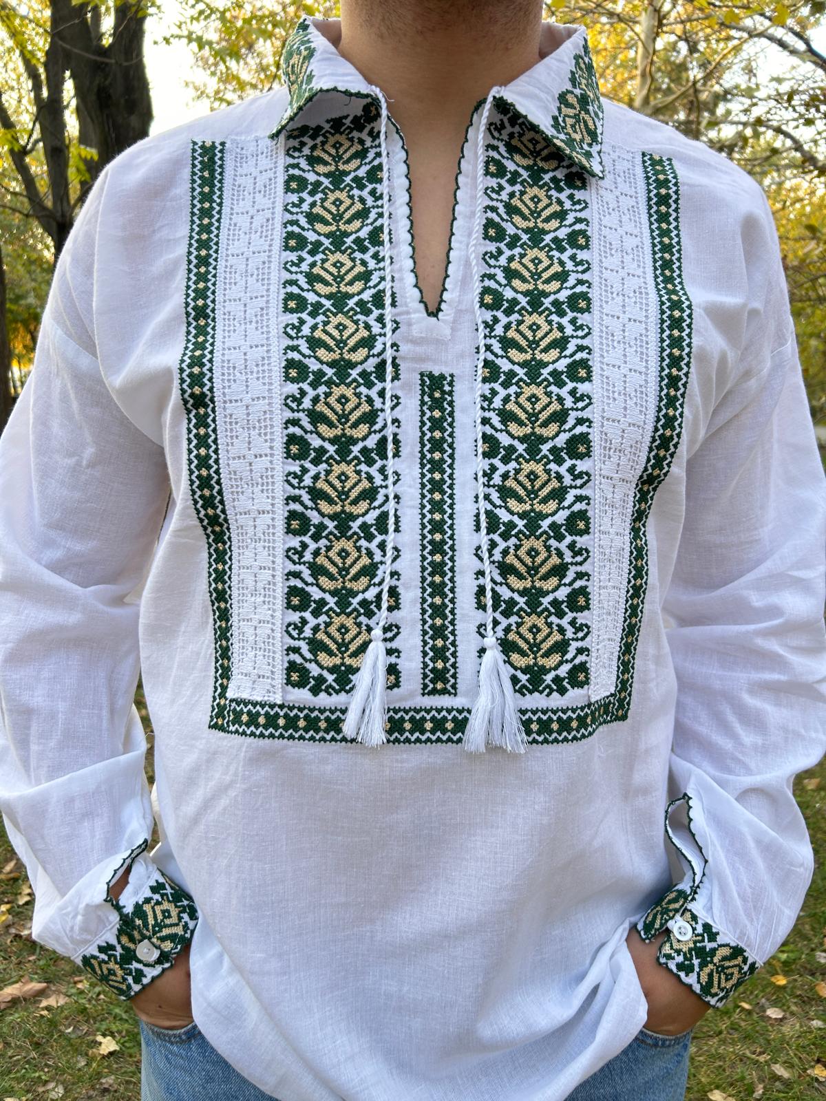 Ie tradițională bărbați TM1548 verdele naturii - 3XL