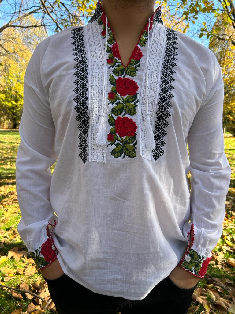 Ie tradițională bărbați TM524 – motive florale - XXL