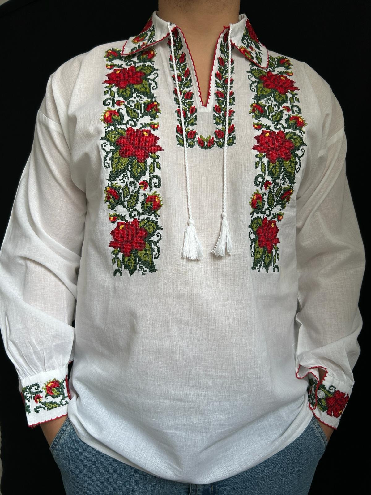 Ie tradițională bărbați TM526 – motive florale – - L