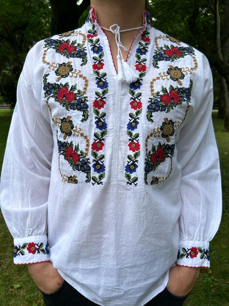 Ie tradițională bărbați TM572 - motive florale - XXL