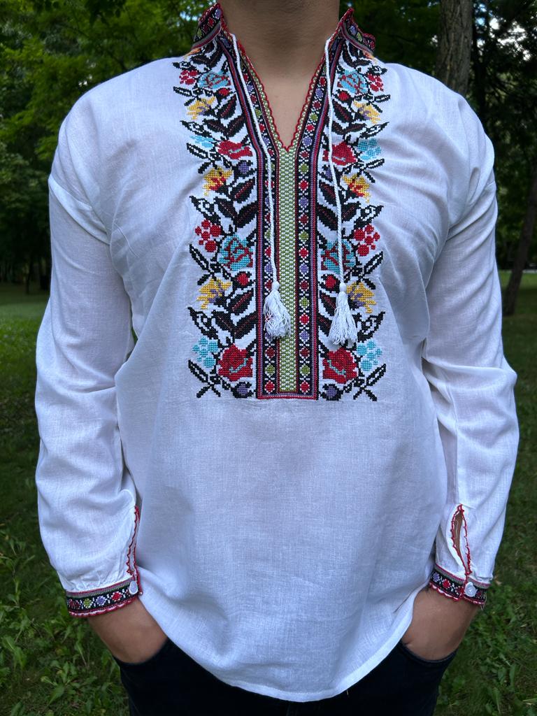 Ie tradițională bărbați TM577 – motive florale - S