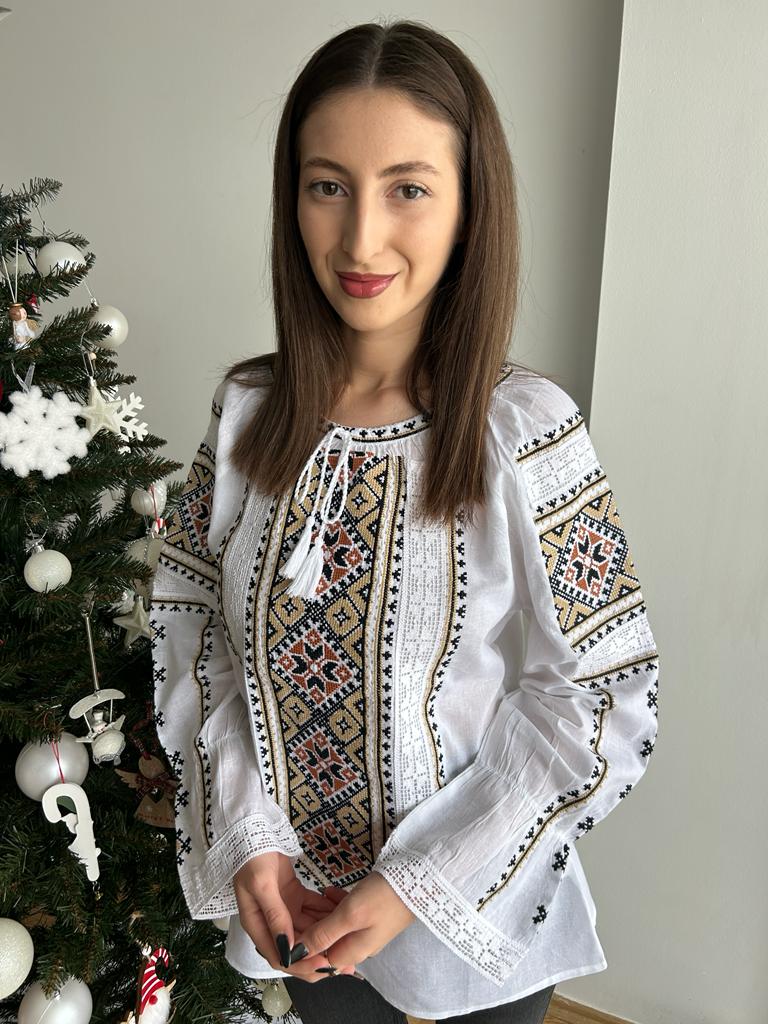 Ie tradițională femei TM103 reflexii aurii - 3XL