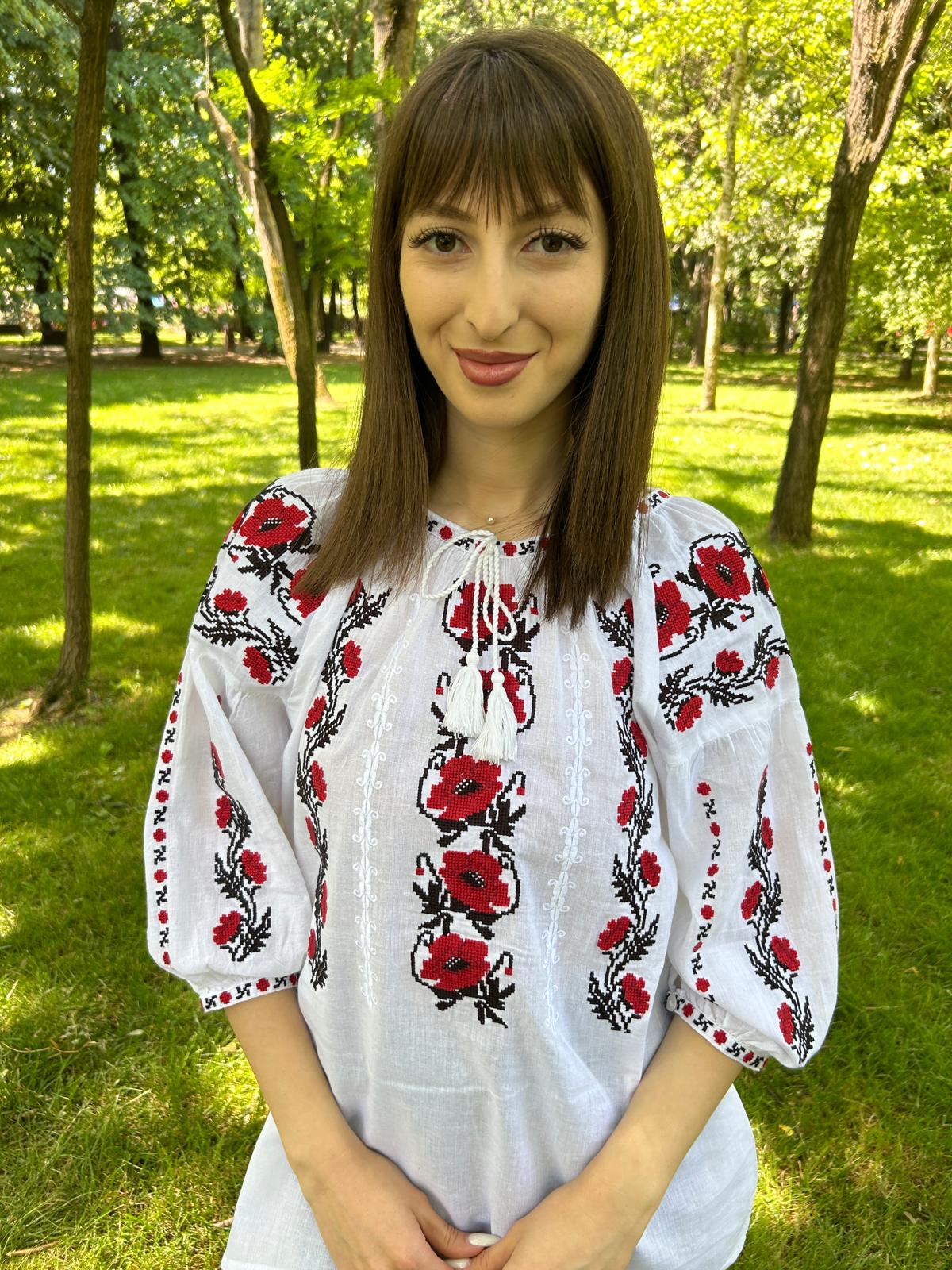 Ie tradițională femei TM1139 maci - 3XL