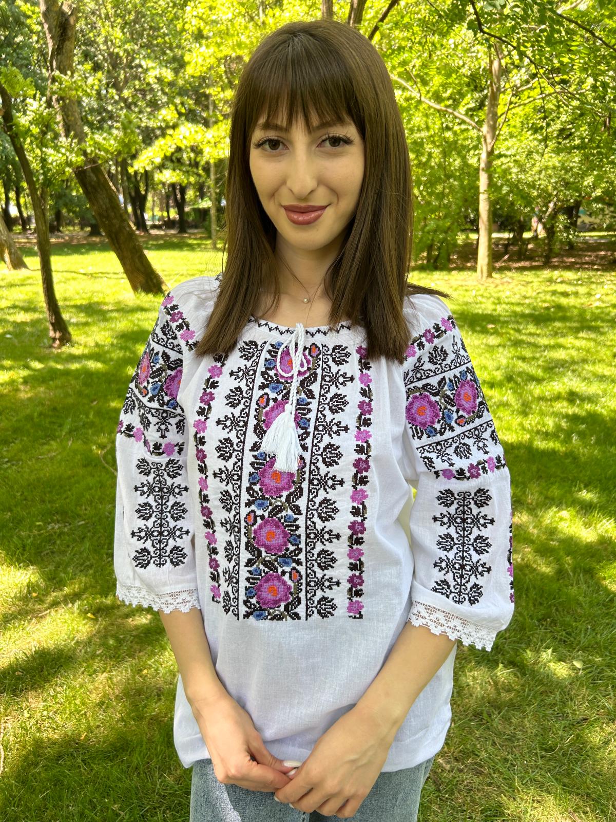 Ie tradițională femei TM1147 motive florale - 3XL