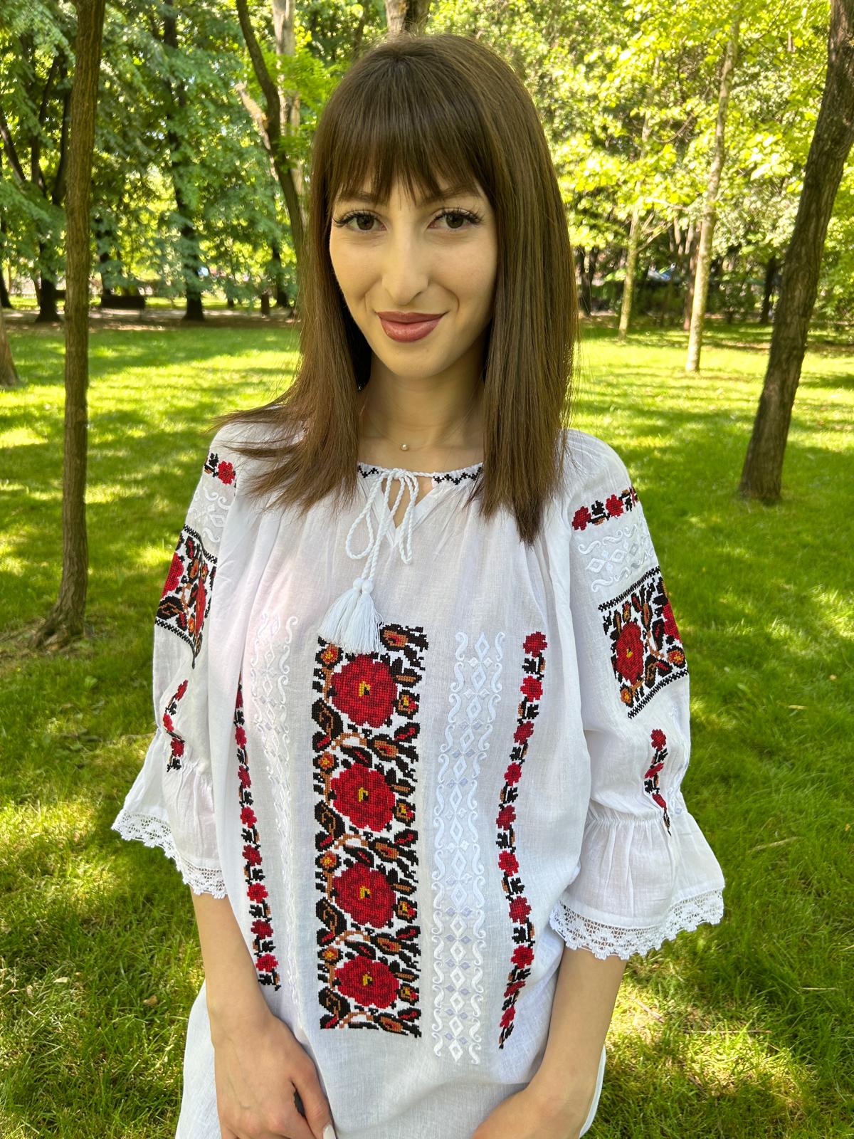 Ie tradițională femei TM1151, S-6XL *motive florale* - 4XL