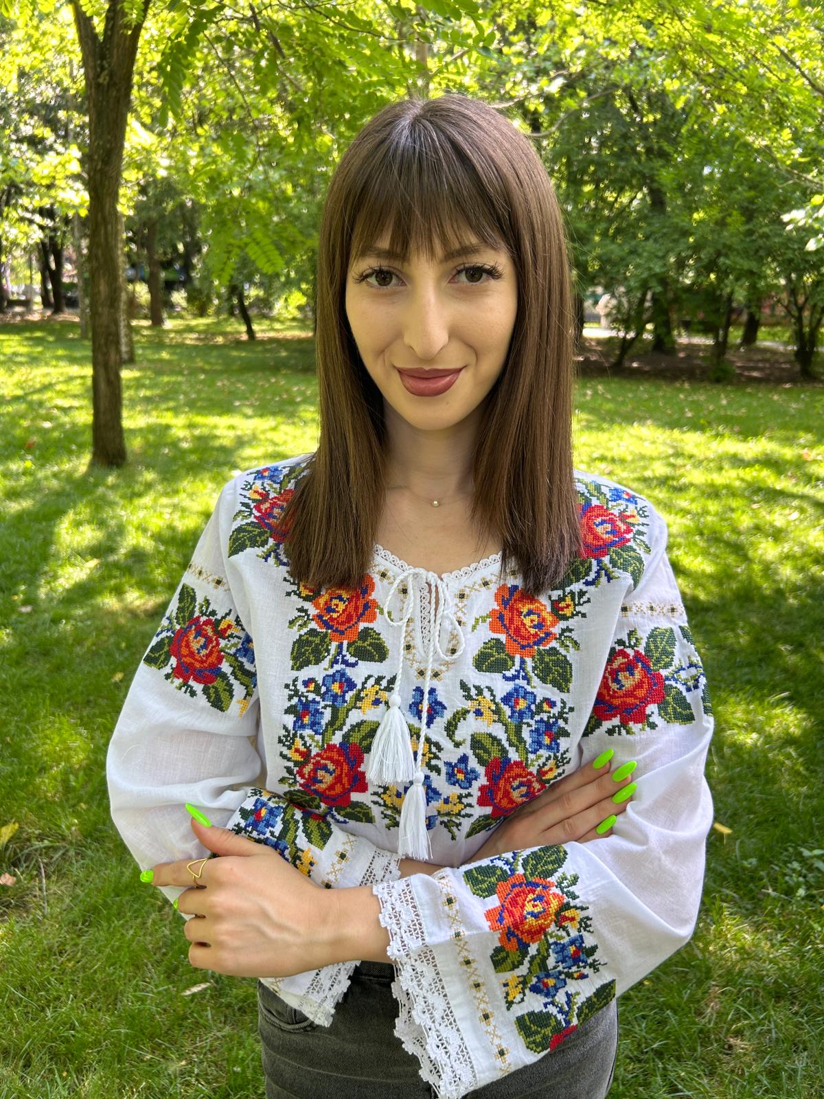 Ie tradițională femei TM1226 - motive florale - - XL