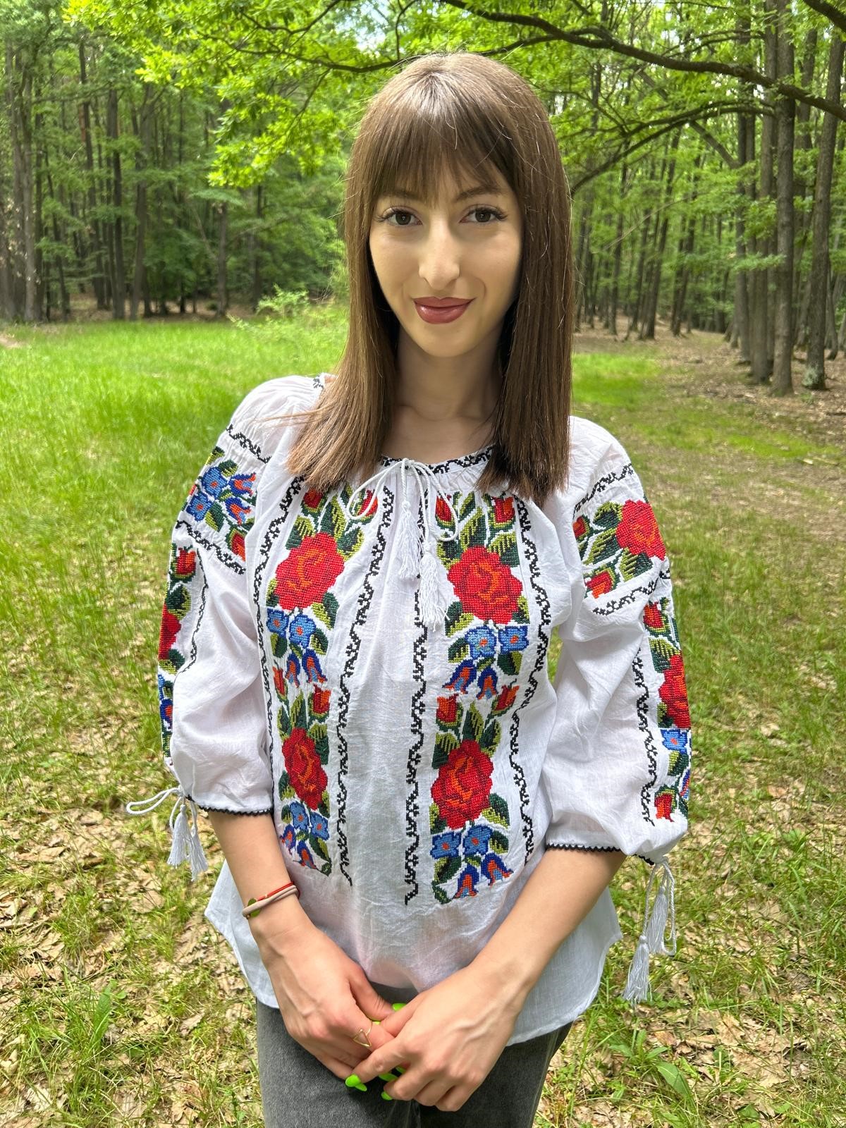 Ie tradițională femei TM1266 motive florale - 3XL
