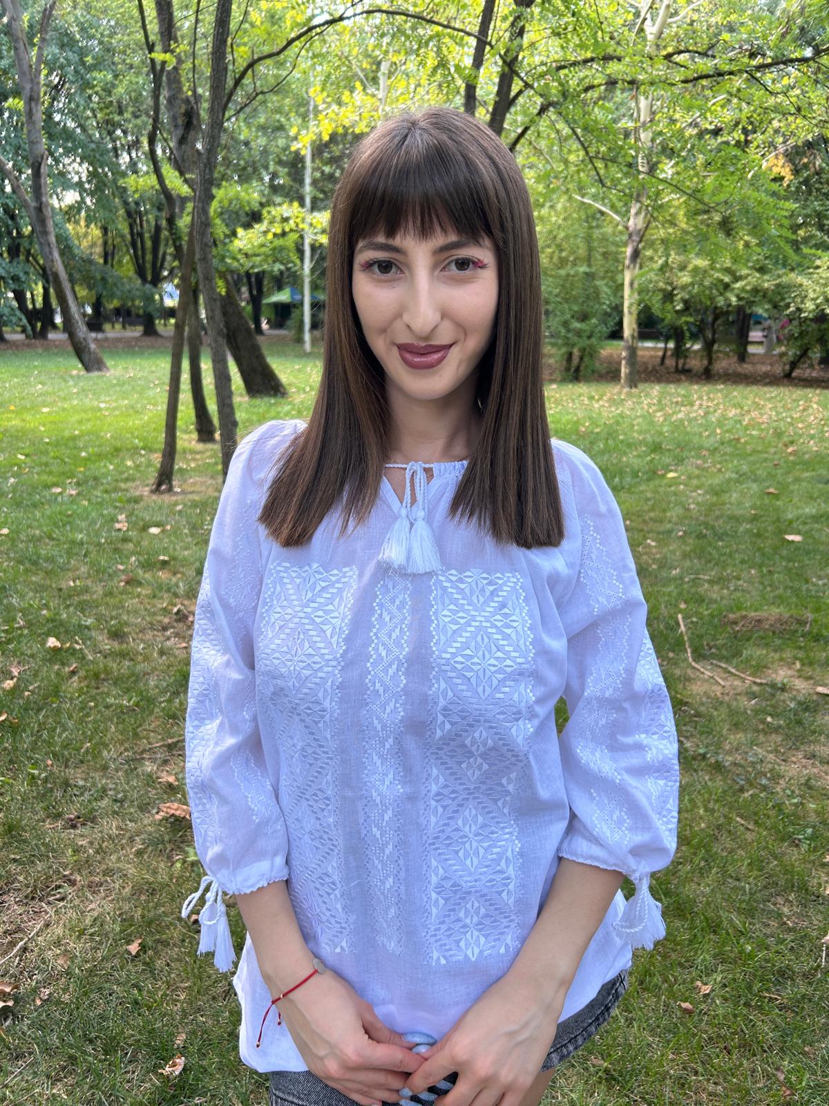Ie tradițională femei TM1380 *magie albă* - 3XL