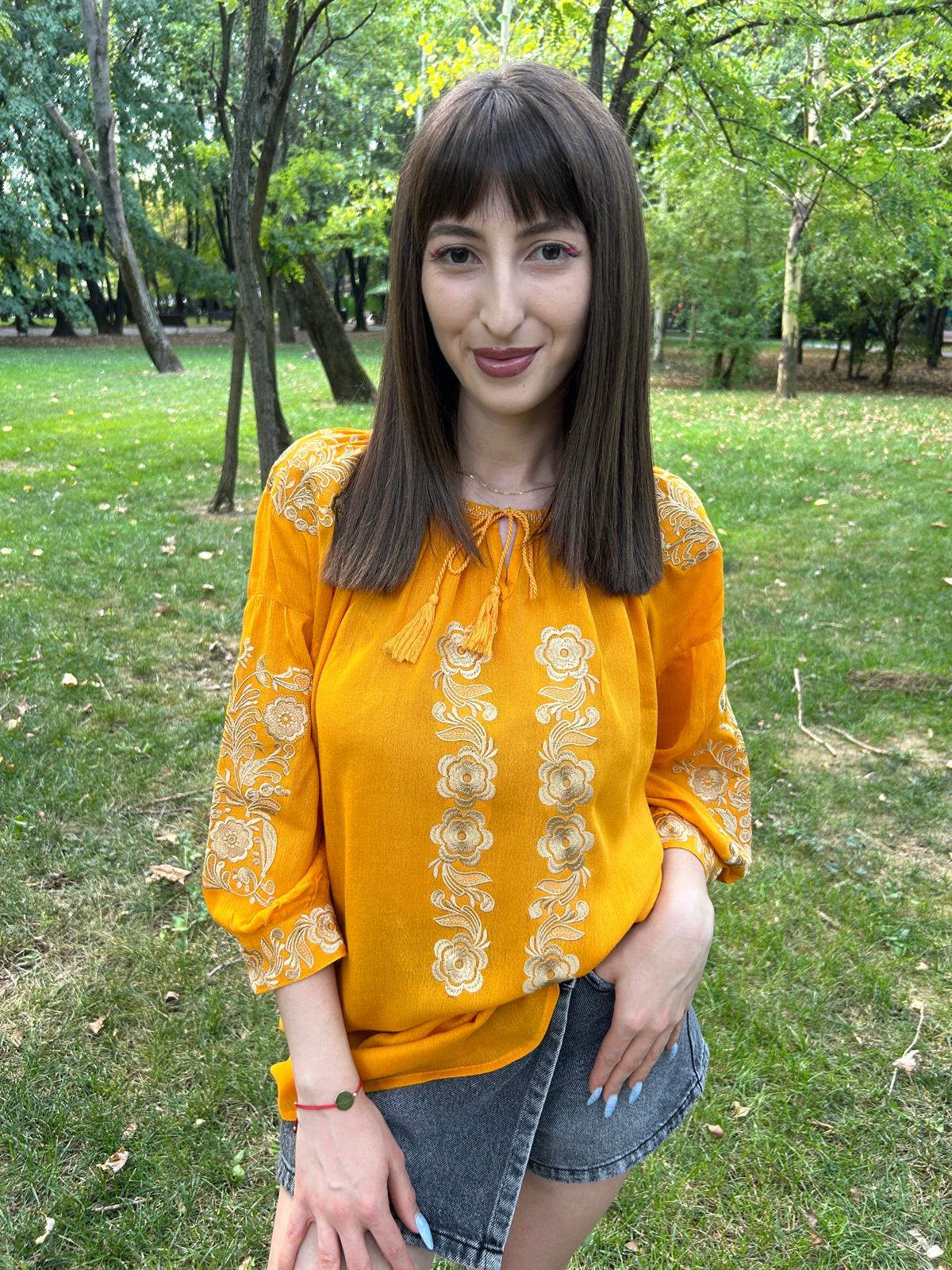 Ie tradițională femei TM1381 *pânză galbenă* - XXL